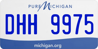 MI license plate DHH9975