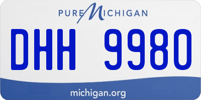 MI license plate DHH9980