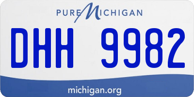 MI license plate DHH9982