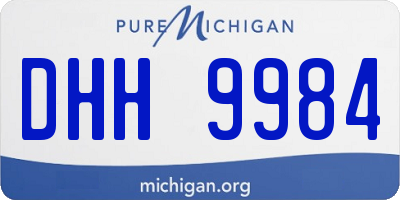 MI license plate DHH9984