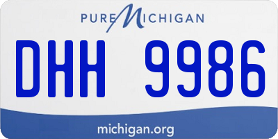 MI license plate DHH9986