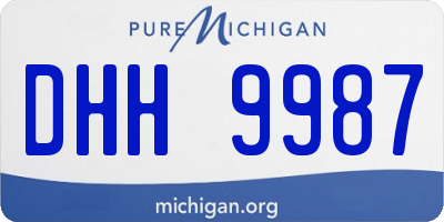 MI license plate DHH9987