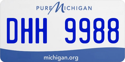 MI license plate DHH9988