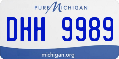 MI license plate DHH9989