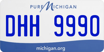 MI license plate DHH9990