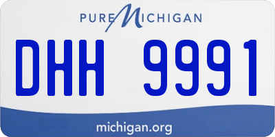 MI license plate DHH9991