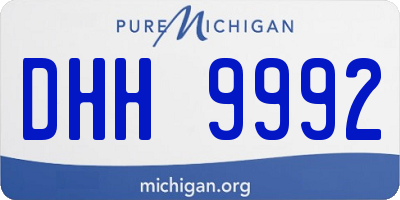 MI license plate DHH9992