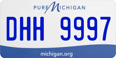 MI license plate DHH9997