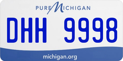 MI license plate DHH9998