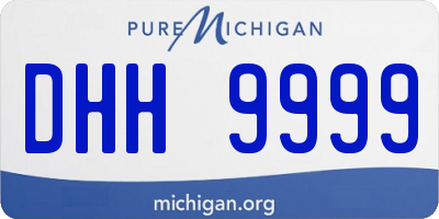MI license plate DHH9999
