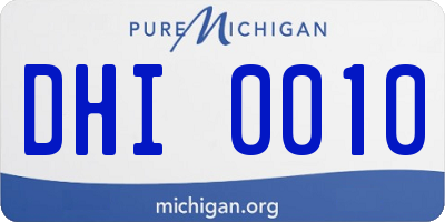 MI license plate DHI0010
