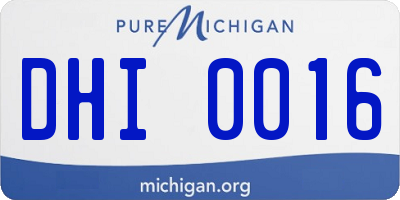 MI license plate DHI0016