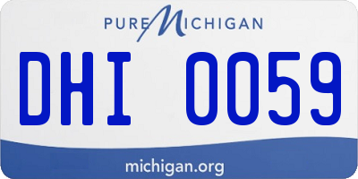 MI license plate DHI0059