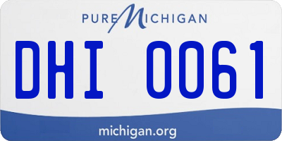 MI license plate DHI0061