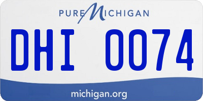 MI license plate DHI0074