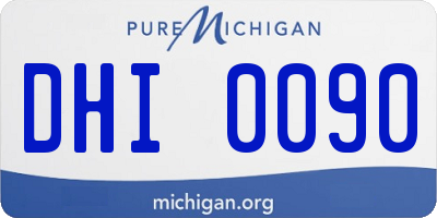MI license plate DHI0090