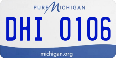 MI license plate DHI0106