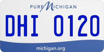 MI license plate DHI0120