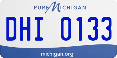 MI license plate DHI0133