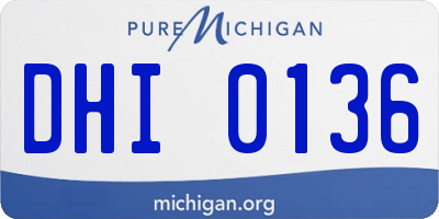 MI license plate DHI0136