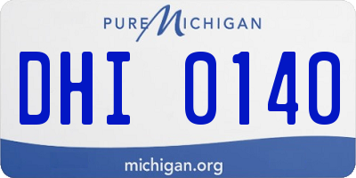 MI license plate DHI0140
