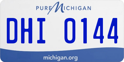 MI license plate DHI0144