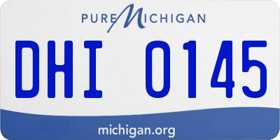 MI license plate DHI0145