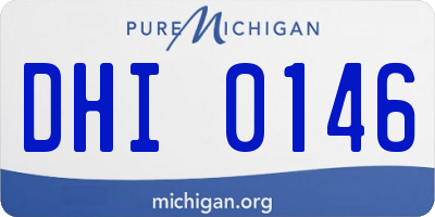 MI license plate DHI0146