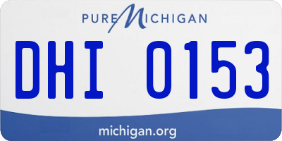 MI license plate DHI0153