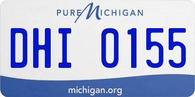 MI license plate DHI0155