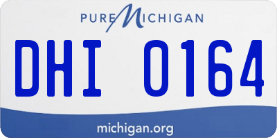 MI license plate DHI0164