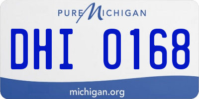 MI license plate DHI0168