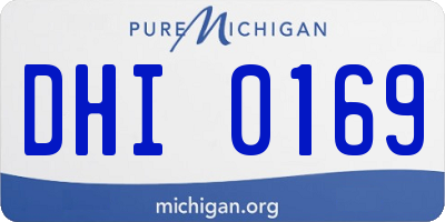 MI license plate DHI0169