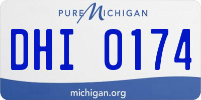 MI license plate DHI0174