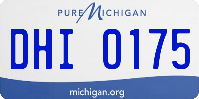 MI license plate DHI0175