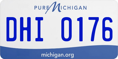 MI license plate DHI0176