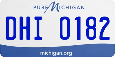 MI license plate DHI0182