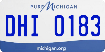 MI license plate DHI0183