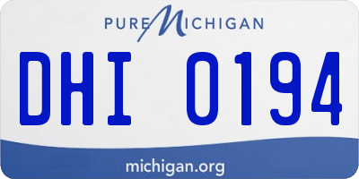 MI license plate DHI0194