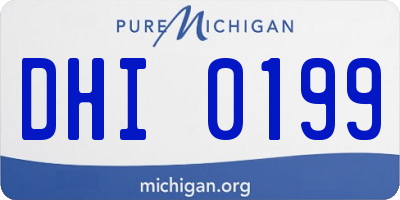 MI license plate DHI0199