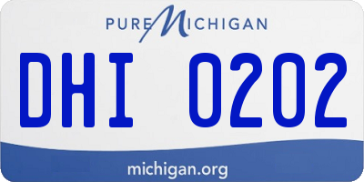 MI license plate DHI0202