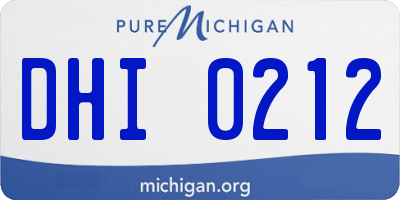 MI license plate DHI0212