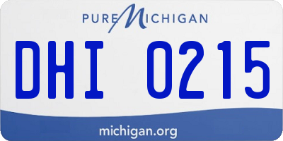 MI license plate DHI0215