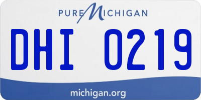 MI license plate DHI0219