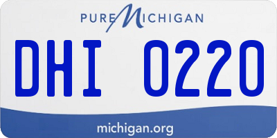 MI license plate DHI0220
