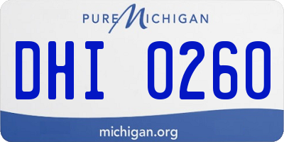 MI license plate DHI0260