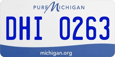 MI license plate DHI0263