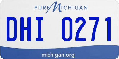 MI license plate DHI0271