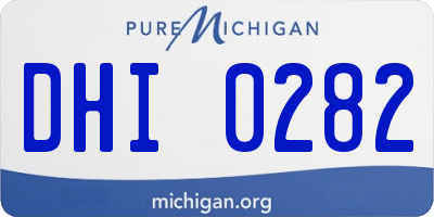 MI license plate DHI0282