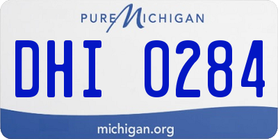 MI license plate DHI0284